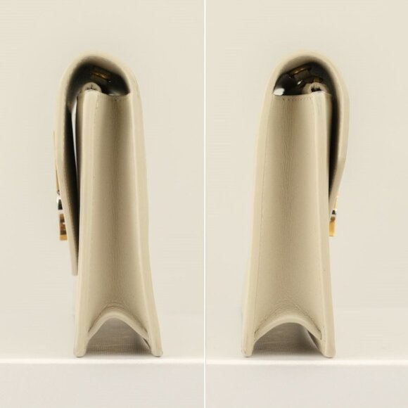 YSL Saint Laurent Envelope Leather Wallet on Chain, Crossbody/Clutch, White - Picture 5 of 13